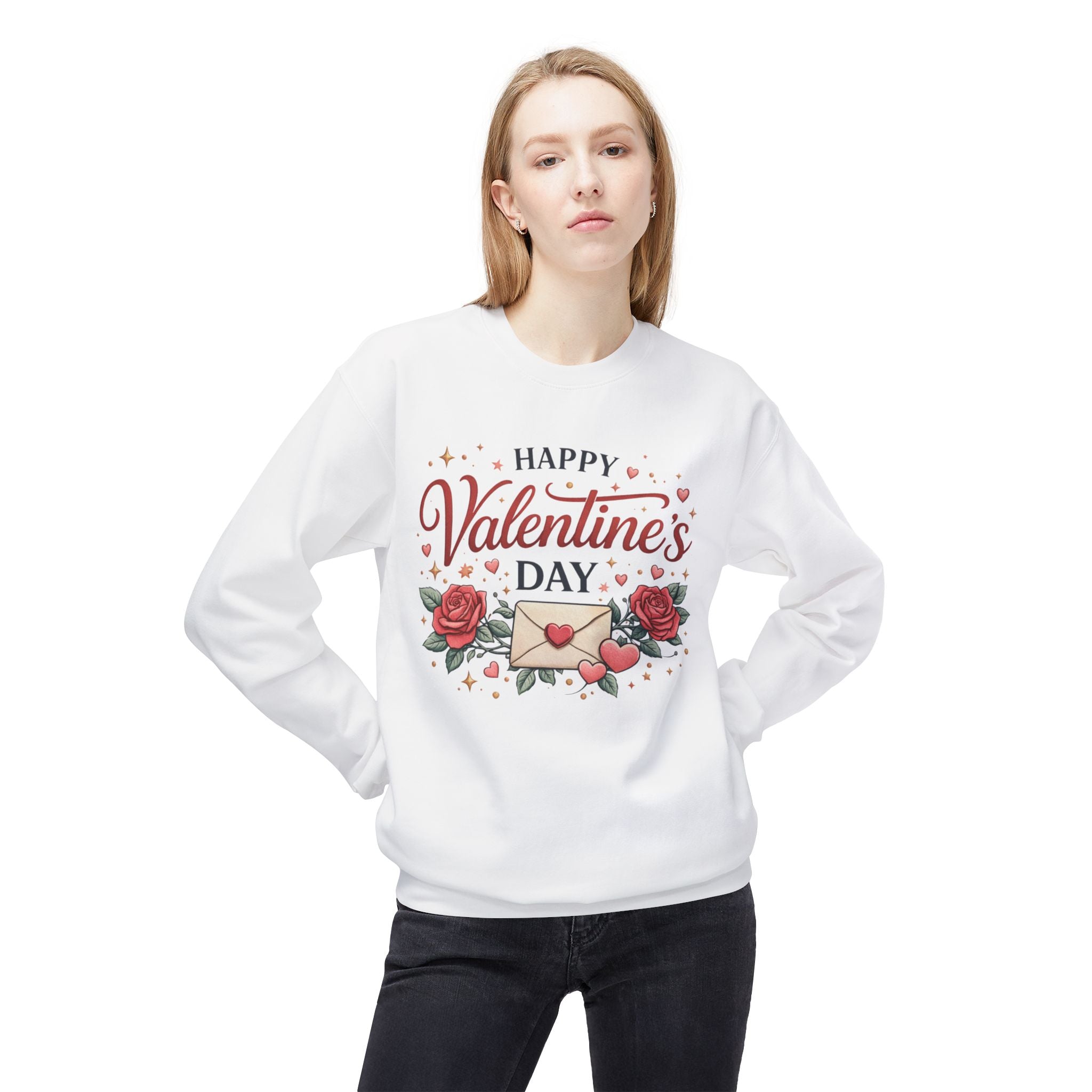 Happy Valentine's Day envelope roses Sweatshirt | Valentine's Day