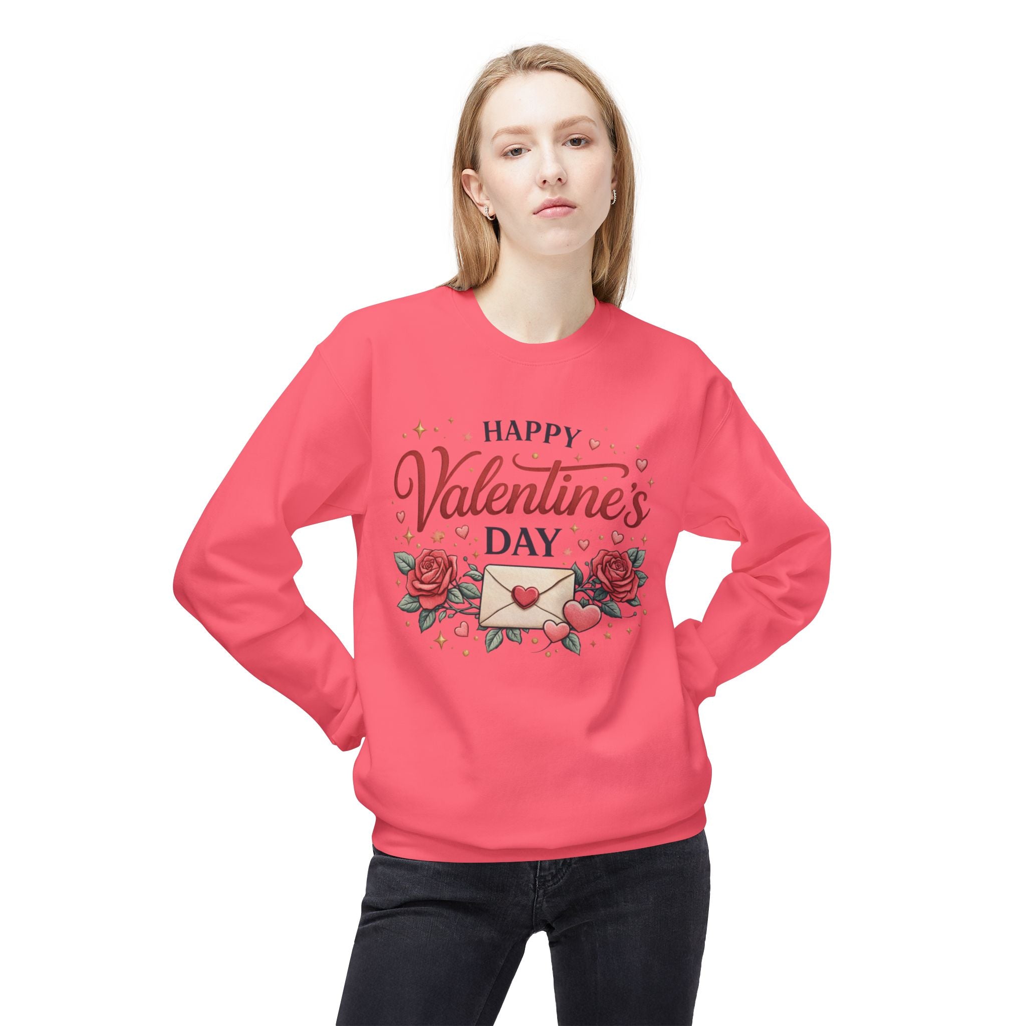 Happy Valentine's Day envelope roses Sweatshirt | Valentine's Day
