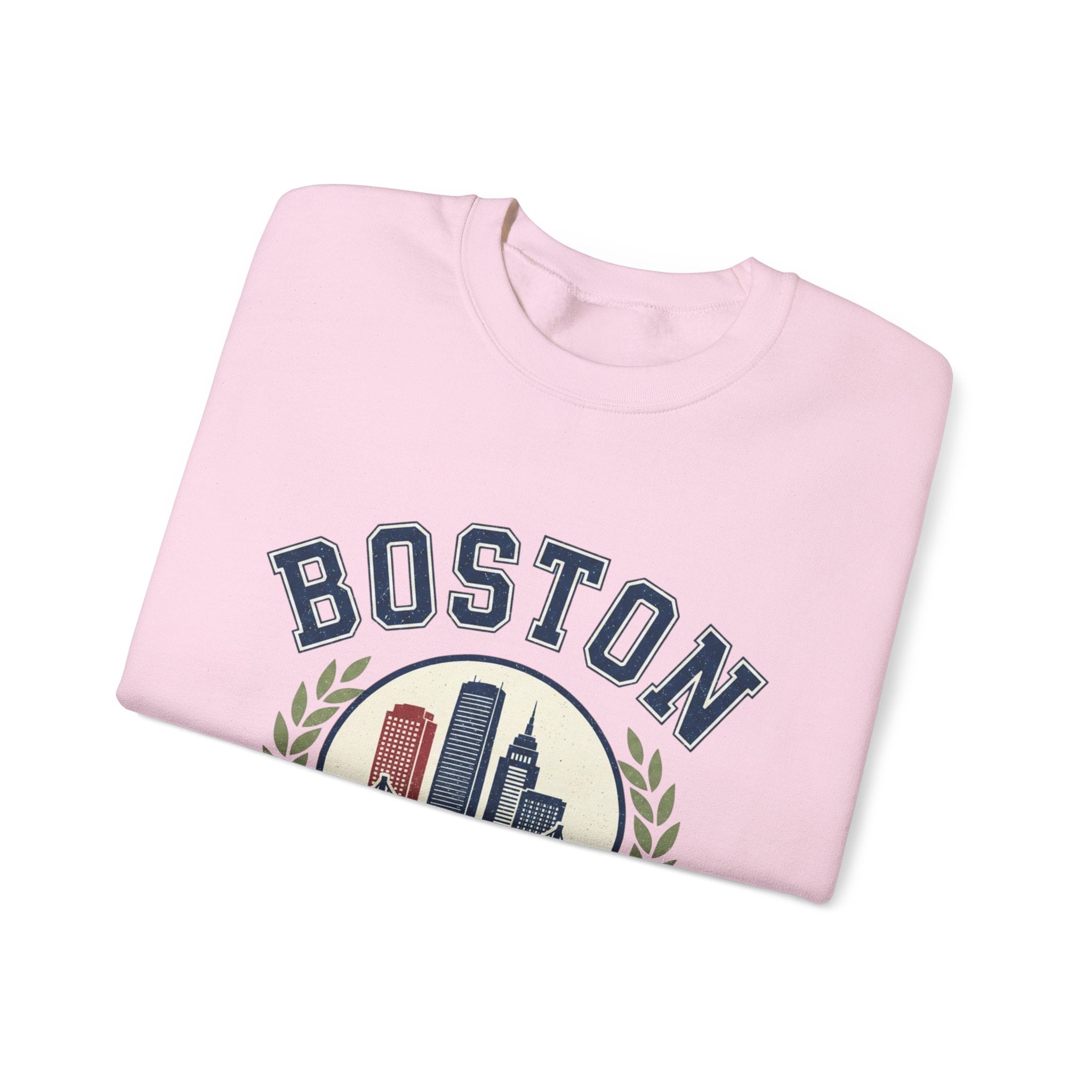 Boston Skyline Crest Sweatshirt | Cityscape Bridge Laurel 1630