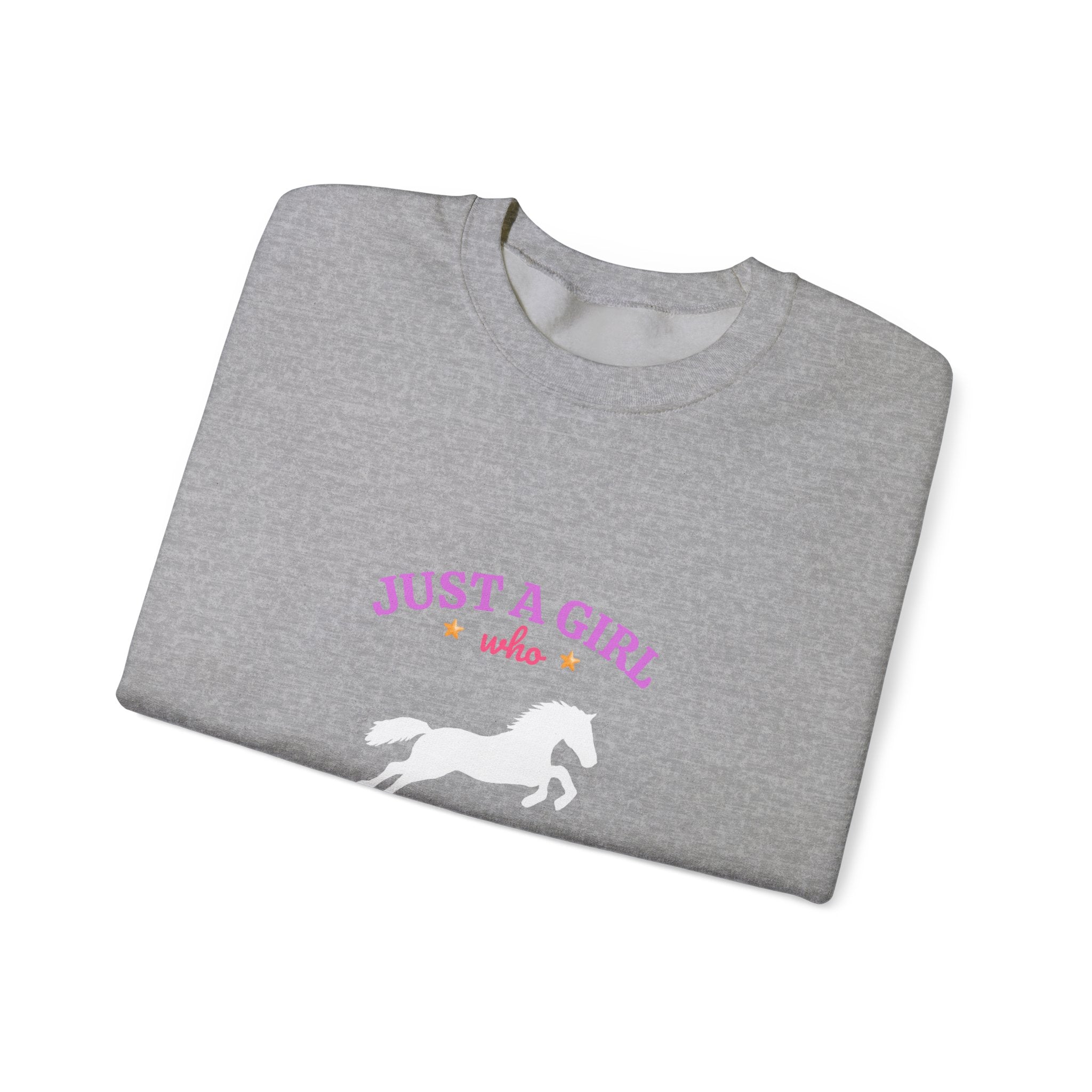 Just a Girl Who Loves Horses sweatshirt | equestrian script design