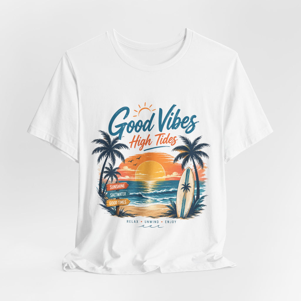 Summer Beach T-Shirt | Sunset Palm Beach Surf Scene