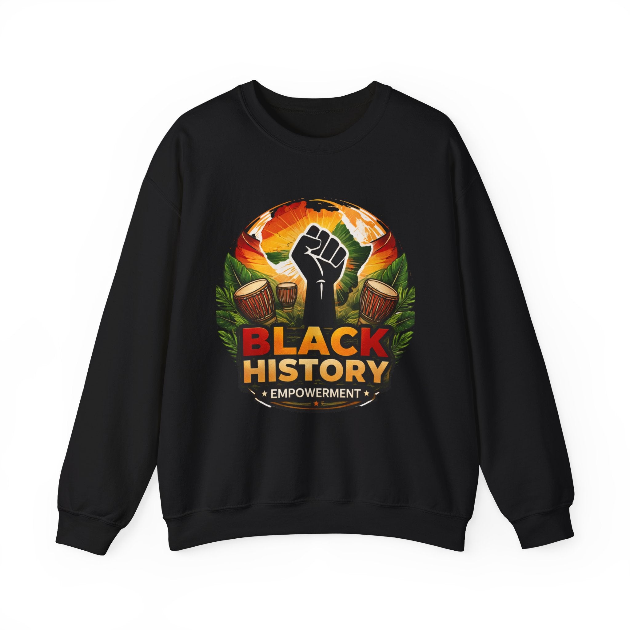 Black History Empowerment Fist Crewneck Sweatshirt