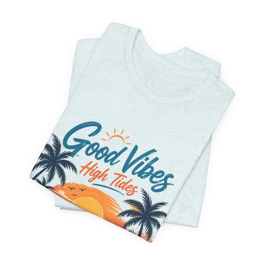 Summer Beach T-Shirt | Sunset Palm Beach Surf Scene