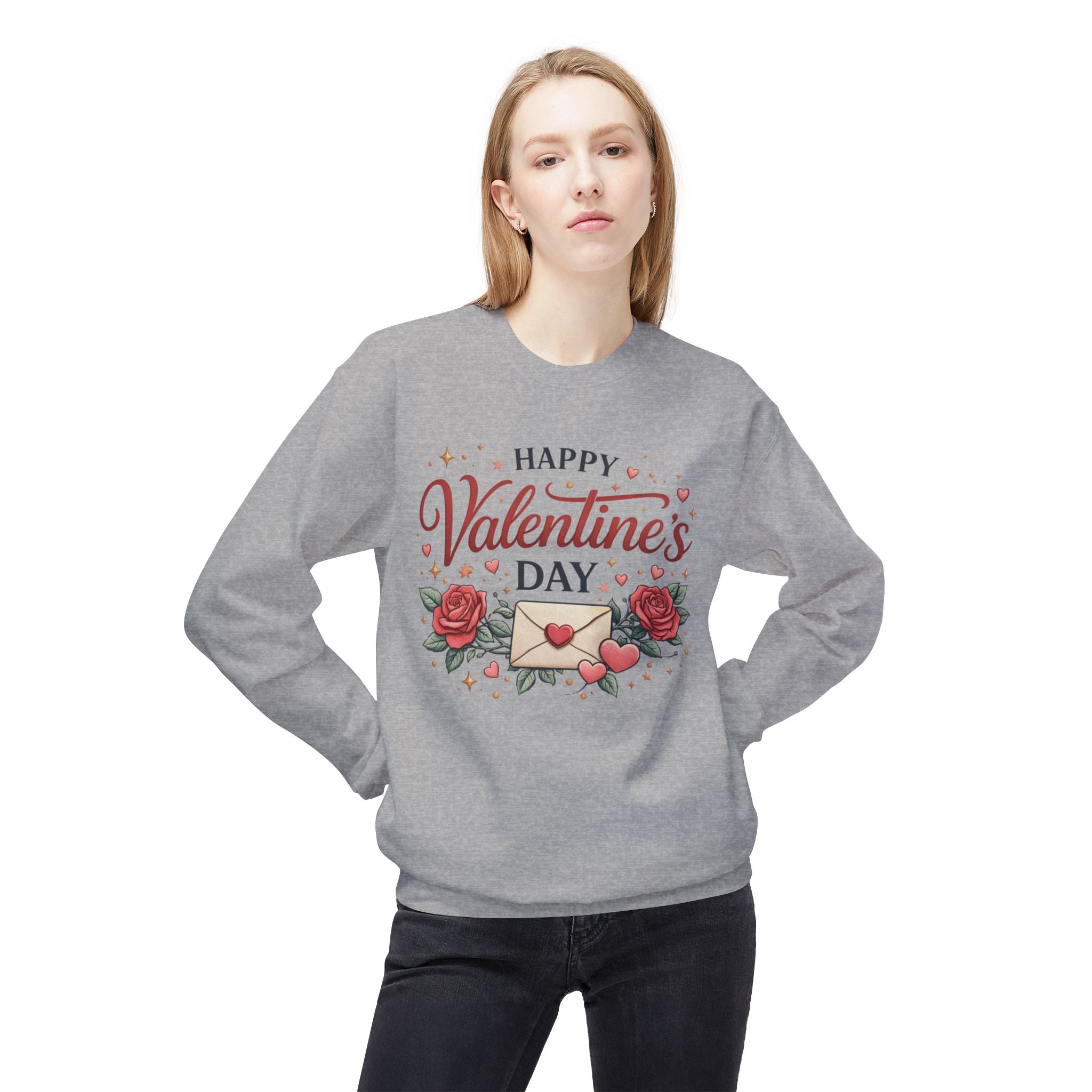 Happy Valentine's Day envelope roses Sweatshirt | Valentine's Day