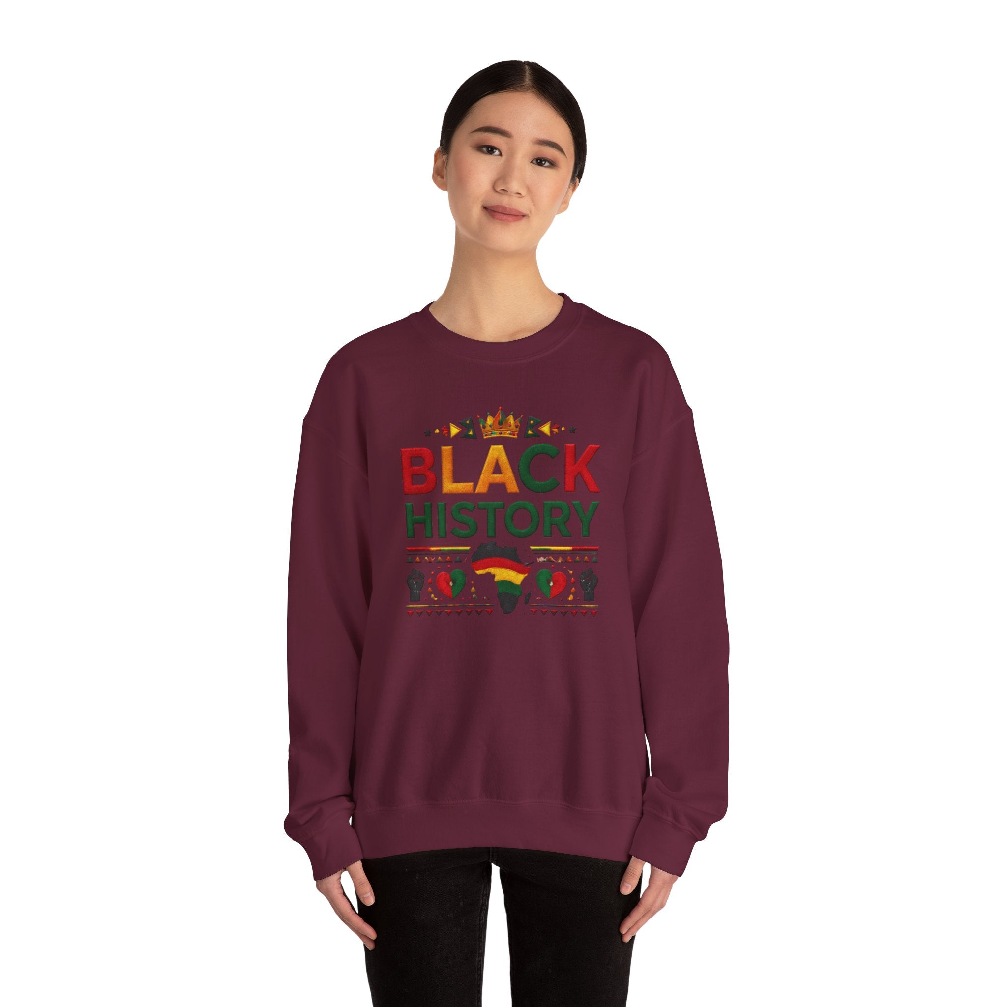 Black History graphic Sweatshirt | Africa silhouette, Pan-African colors