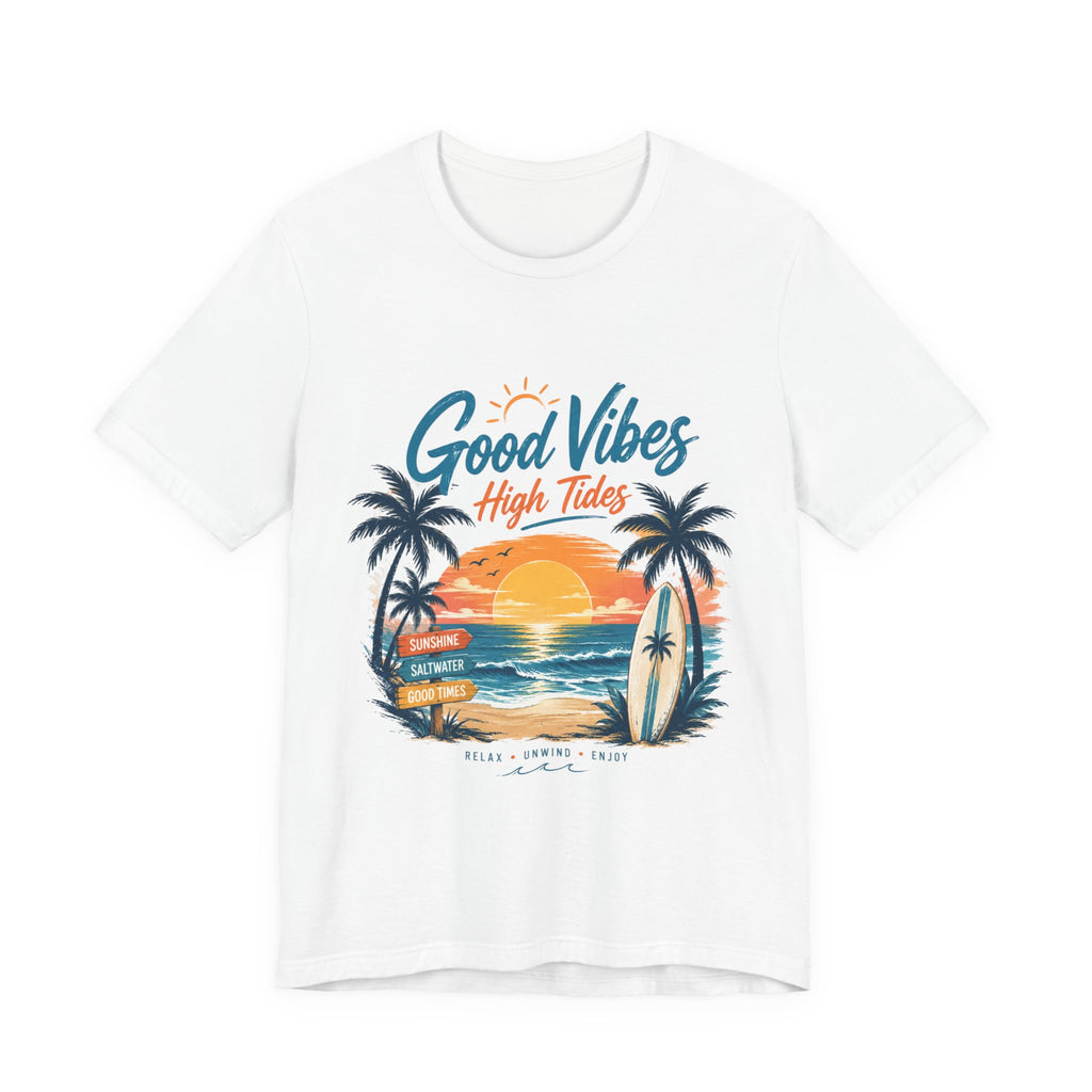 Summer Beach T-Shirt | Sunset Palm Beach Surf Scene