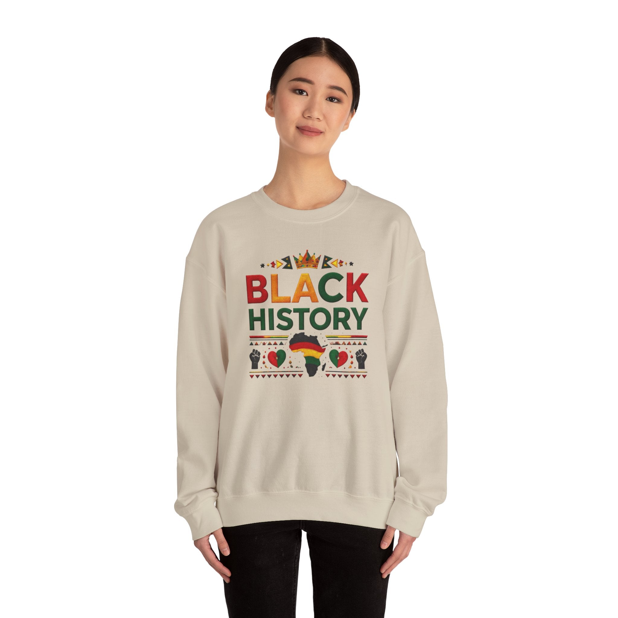 Black History graphic Sweatshirt | Africa silhouette, Pan-African colors