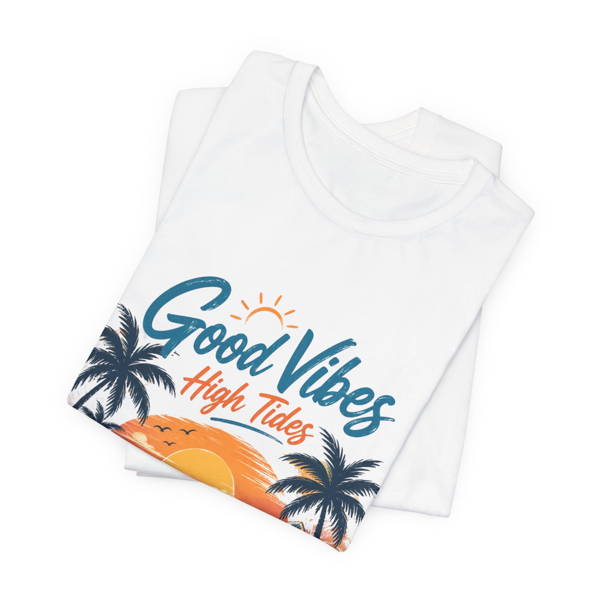 Summer Beach T-Shirt | Sunset Palm Beach Surf Scene