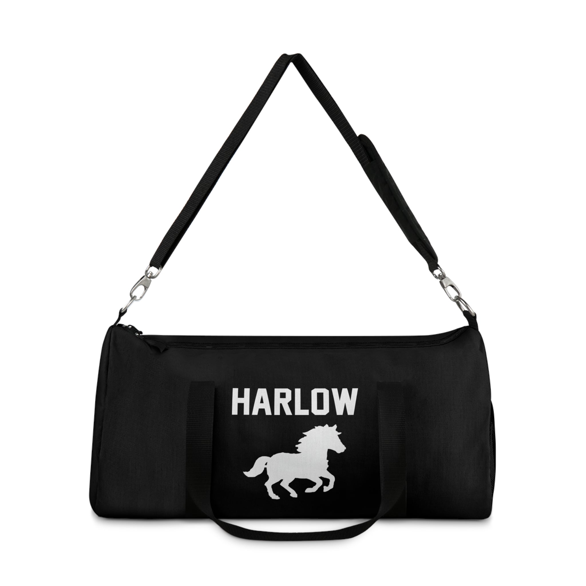 Personalized Horse Duffel Bag — Custom Name Gym & Travel Bag