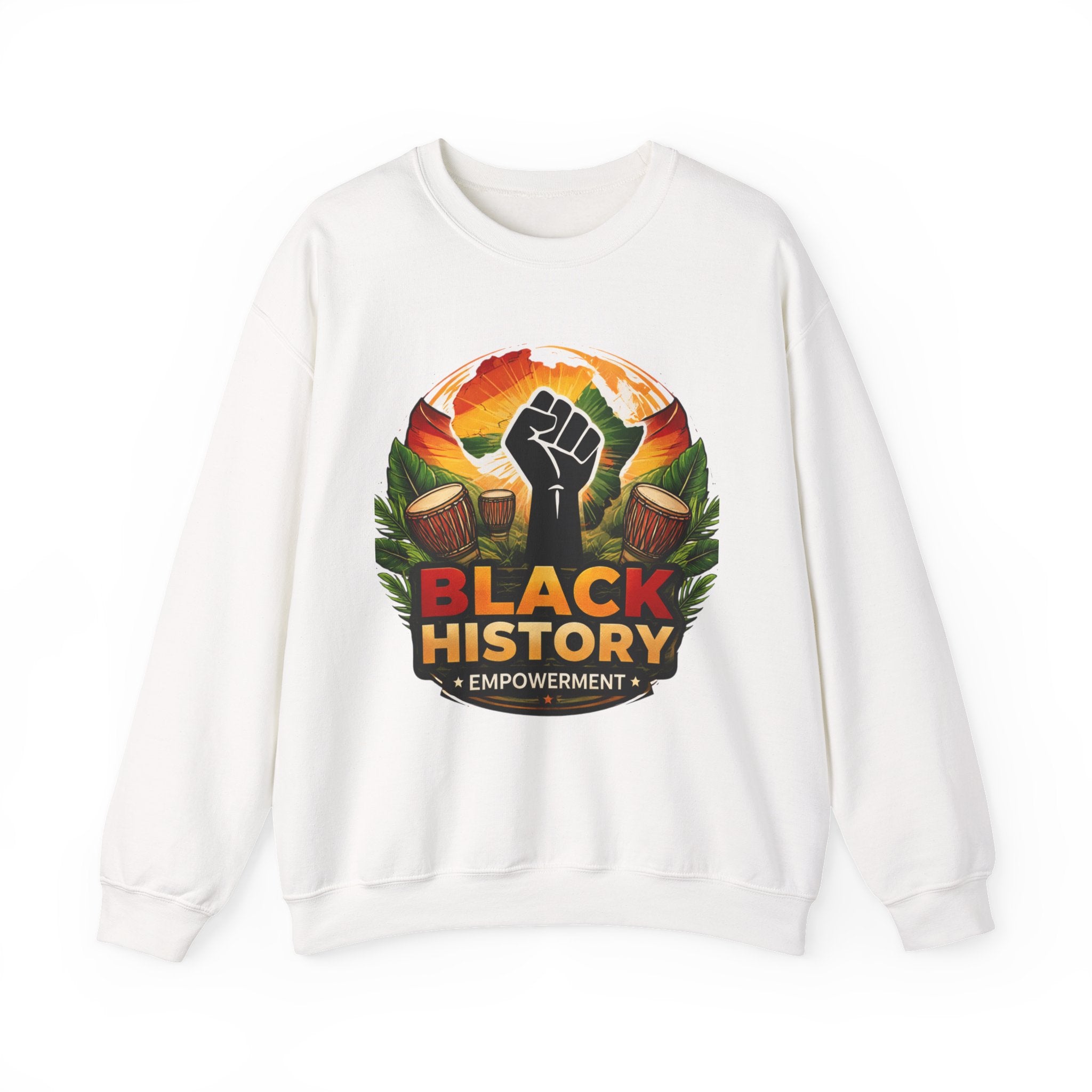Black History Empowerment Fist Crewneck Sweatshirt