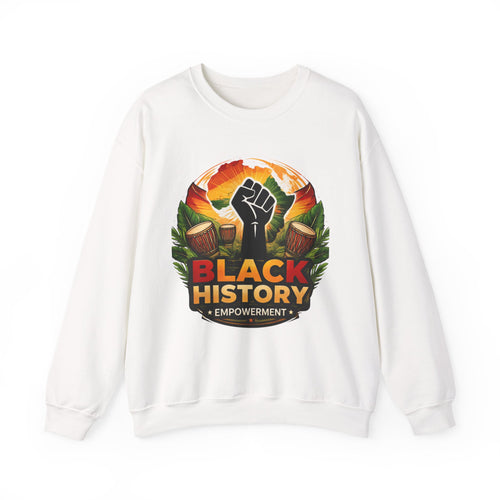 Black History Empowerment Fist Crewneck Sweatshirt