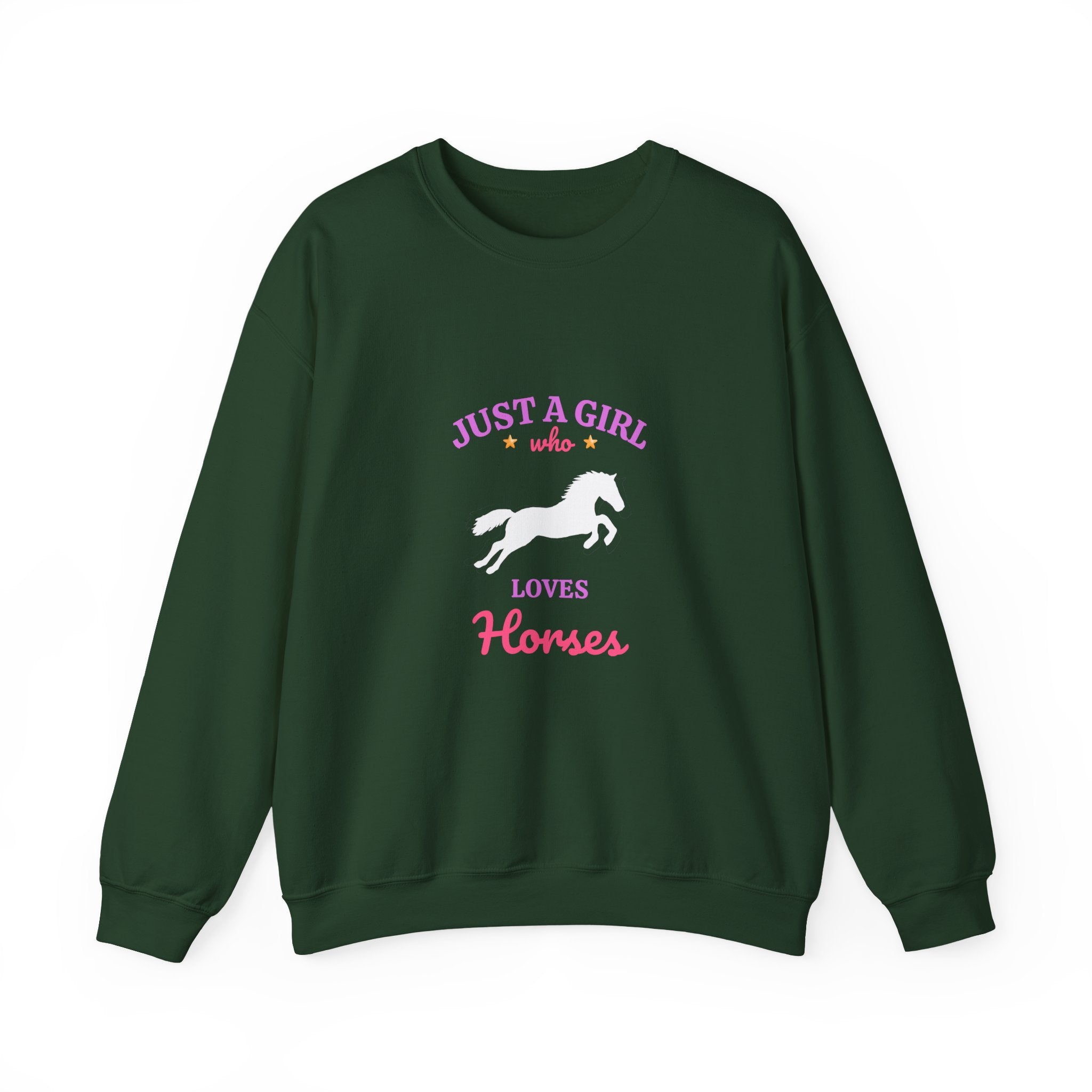 Just a Girl Who Loves Horses sweatshirt | equestrian script design