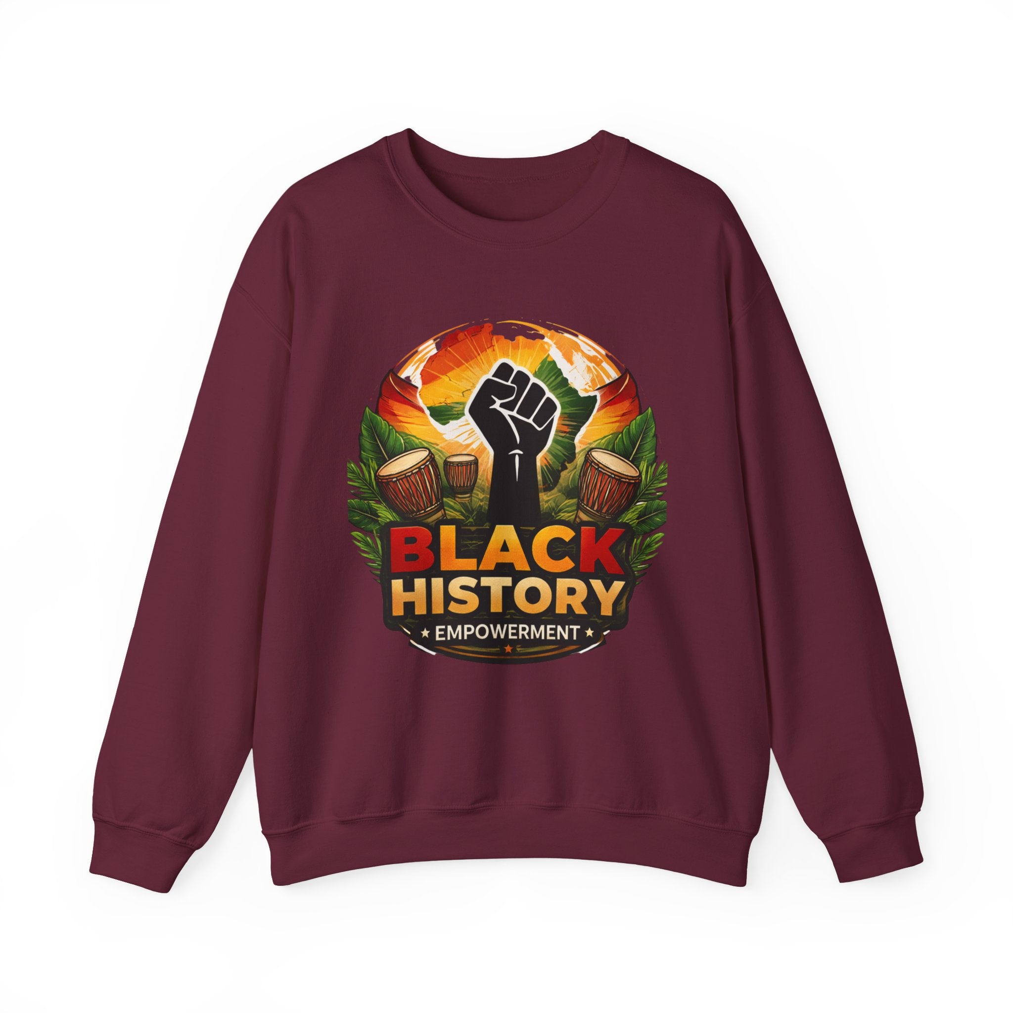 Black History Empowerment Fist Crewneck Sweatshirt