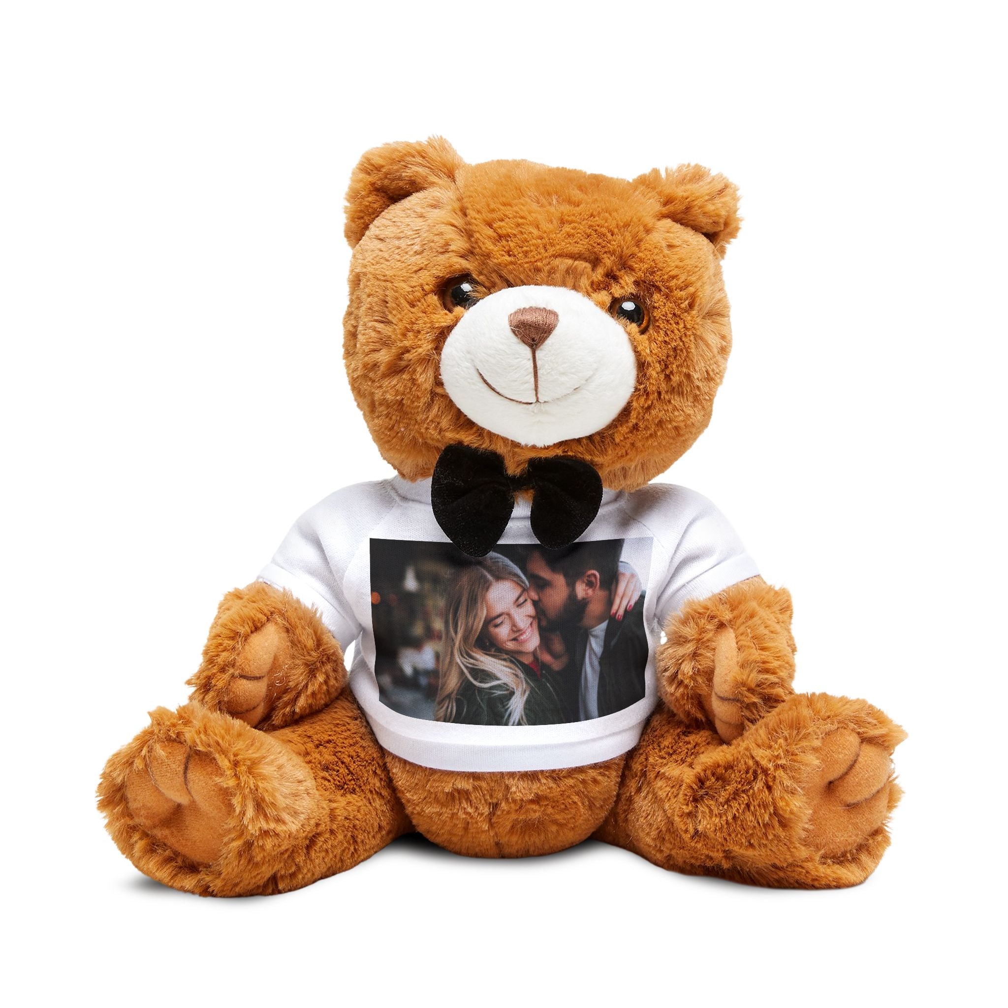 Personalized Photo Teddy Bear with Custom T-Shirt — Cute Gift for Valentine’s Day & Anniversaries