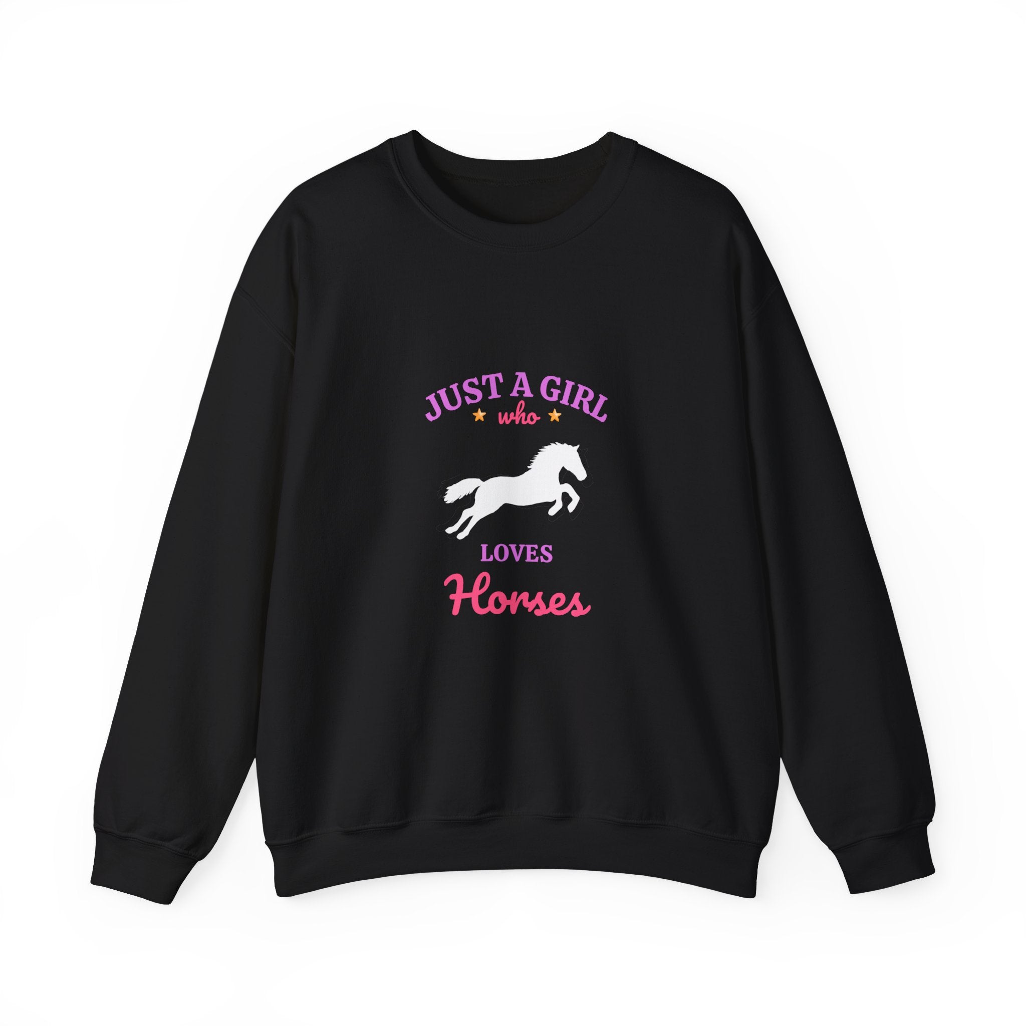 Just a Girl Who Loves Horses sweatshirt | equestrian script design