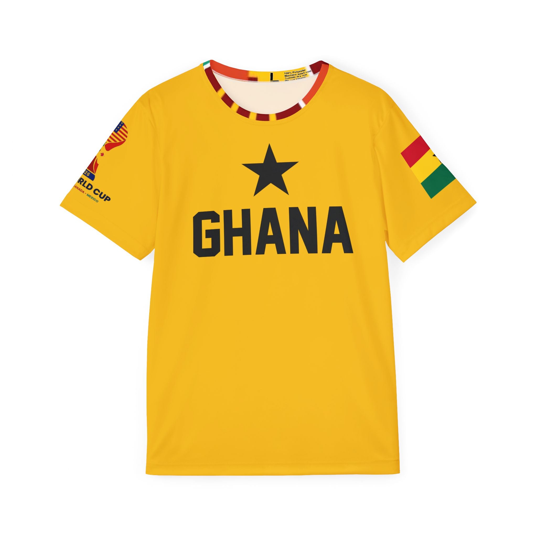 Ghana Football Soccer 2026 World cup Fans Jersey | Custom Name Number , Yellow Ghana Football Jersey