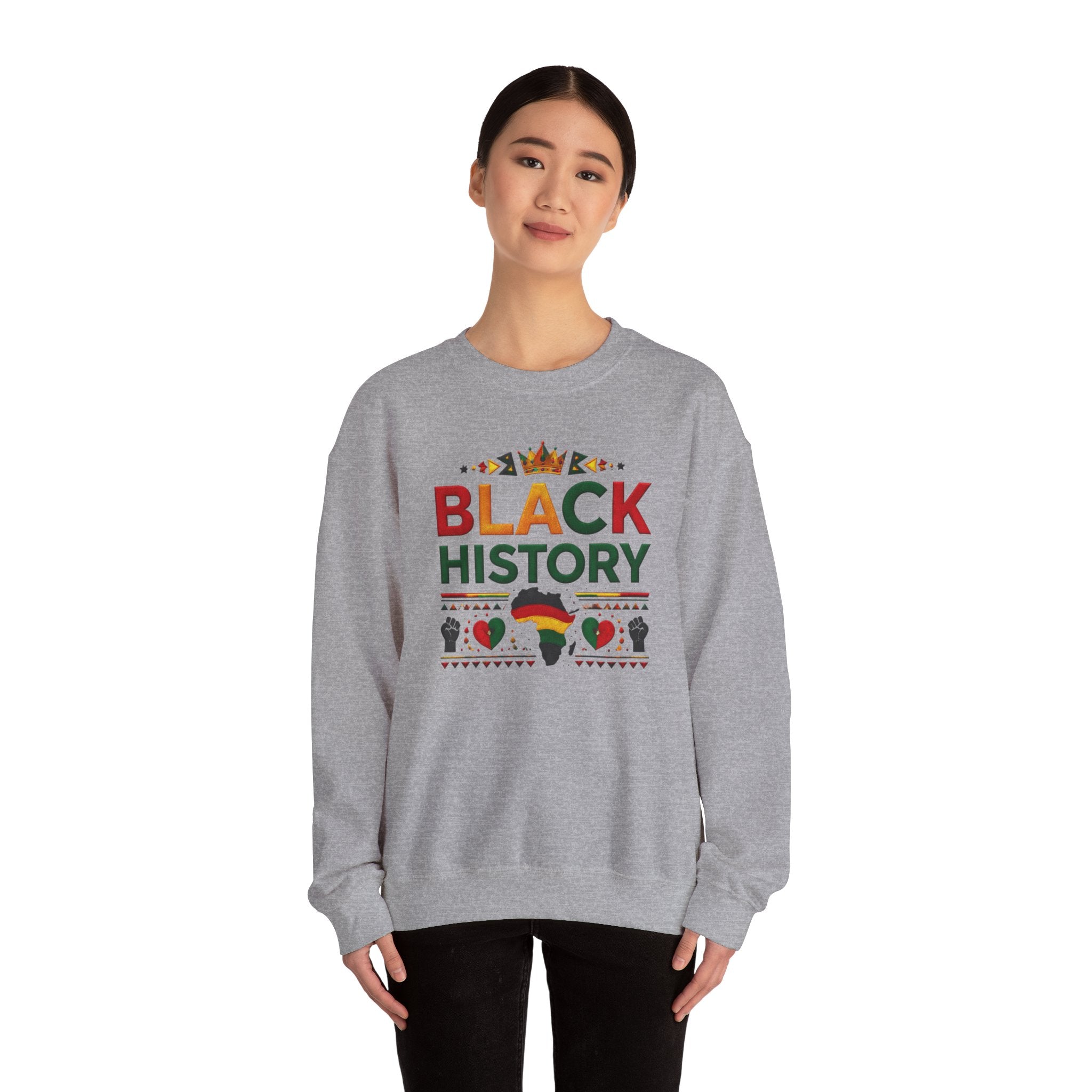 Black History graphic Sweatshirt | Africa silhouette, Pan-African colors