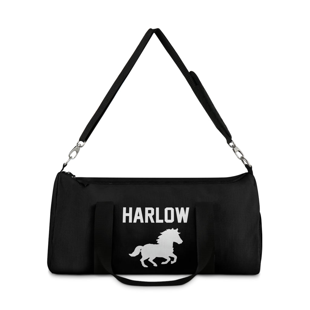 Personalized Horse Duffel Bag — Custom Name Gym & Travel Bag
