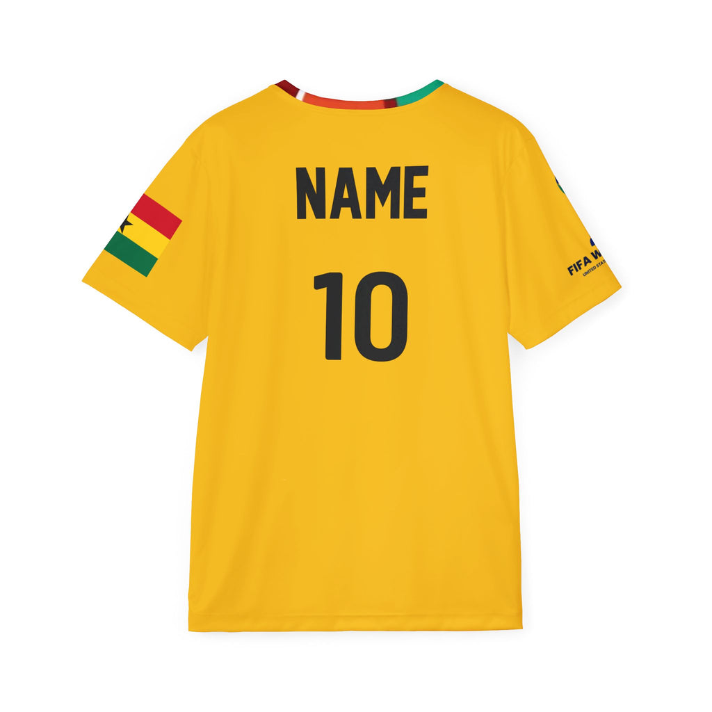 Ghana Football Soccer 2026 World cup Fans Jersey | Custom Name Number , Yellow Ghana Football Jersey