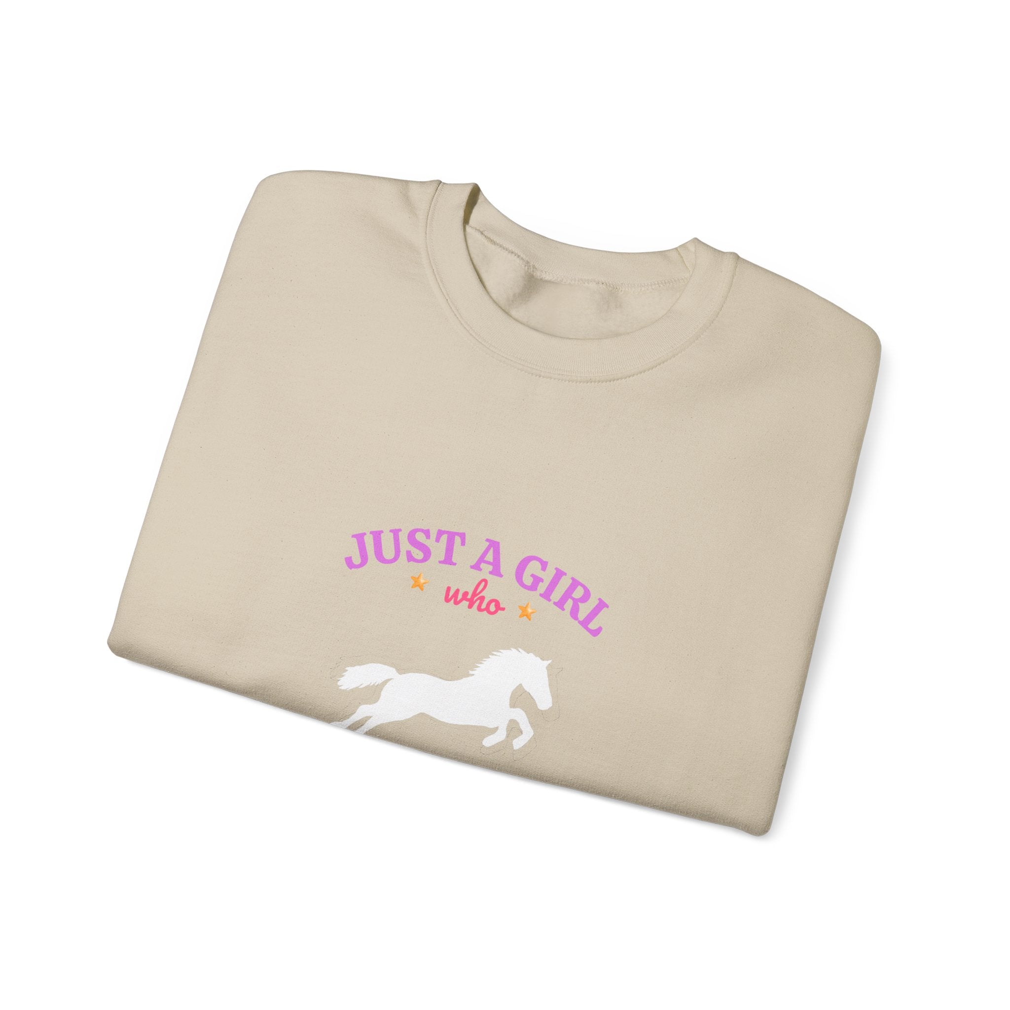 Just a Girl Who Loves Horses sweatshirt | equestrian script design