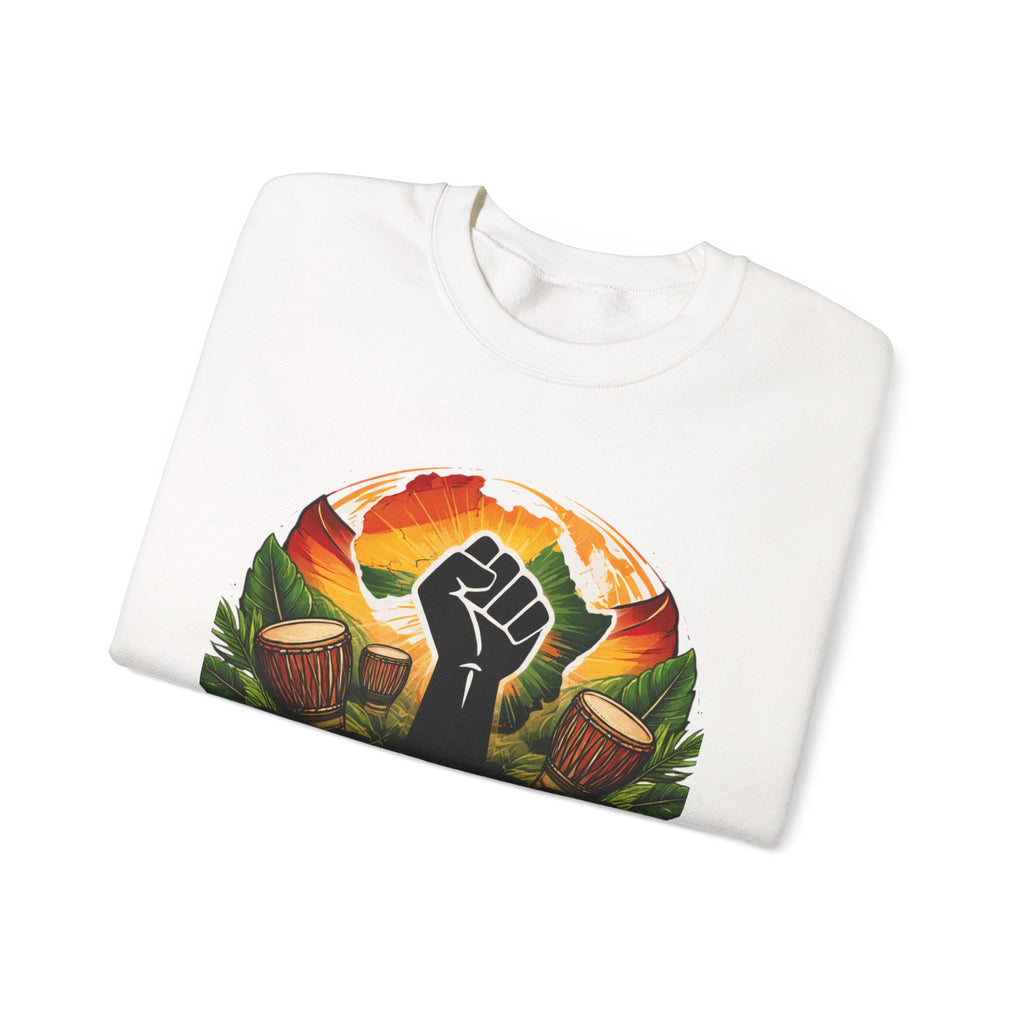 Black History Empowerment Fist Crewneck Sweatshirt