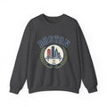 Boston Skyline Crest Sweatshirt | Cityscape Bridge Laurel 1630