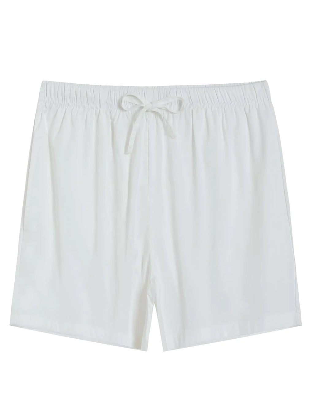 Latuza Womens Bamboo Viscose Sleep Shorts Silky Pajama Bottoms L White