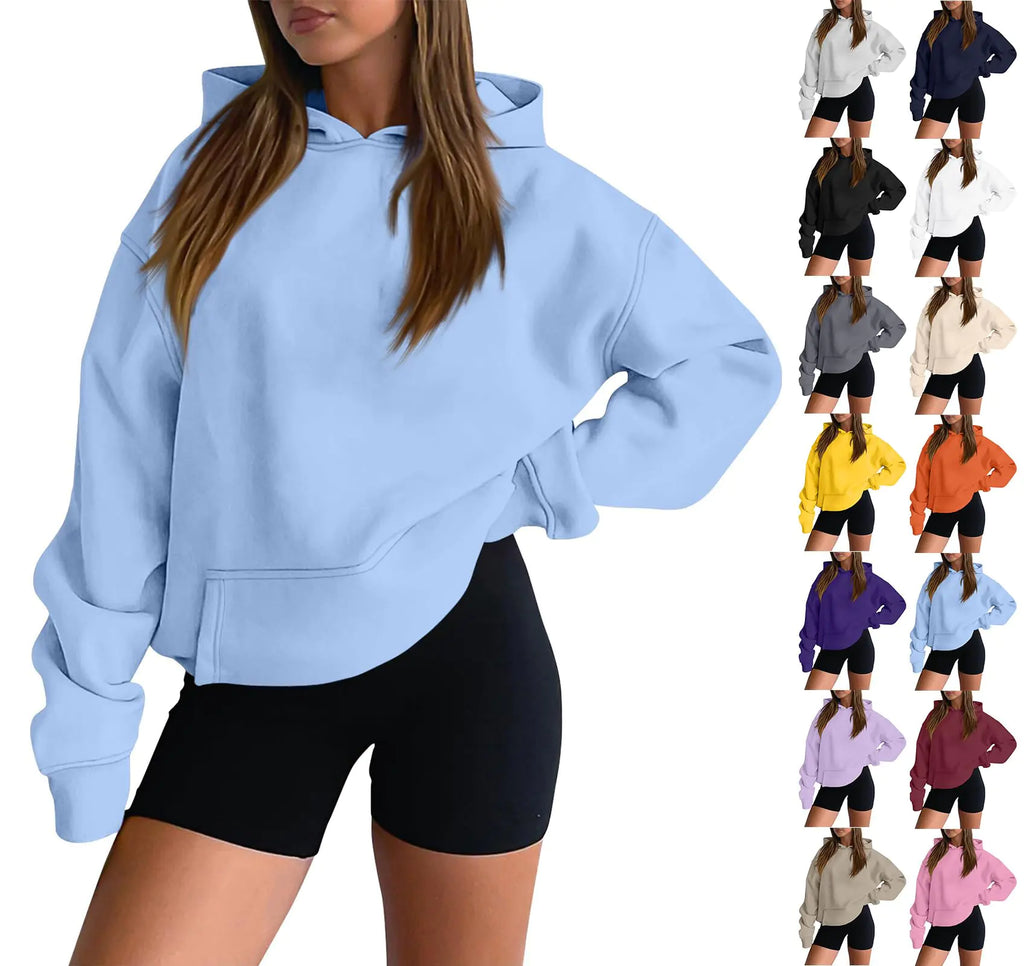 chaktkglok Womens Hoodies Pullover Fleece Oversized Hooded Sweatshirts Teen Girls Sweaters Y2k Hoodie with Pockets Hoodies Y2k Hooded Sweatshirt Oversized Sweaters for Women Womens Fleece Pullover