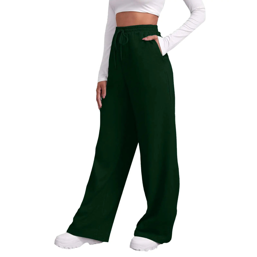 Plush Palazzo High Waist Women's Pants