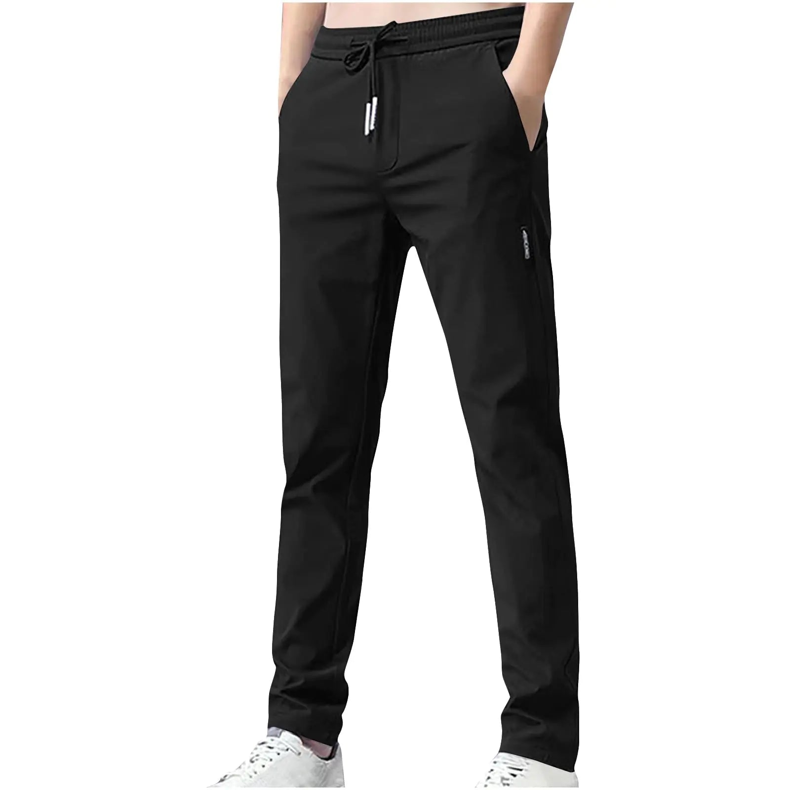generic Next Day Delivery Items Prime Golf Pants Men Straight Fit Trousers Fashion Running Tapered Jogger Pants Summer Cool Ice Silk Men Clothes Breathable Dark Gray 4X-Large