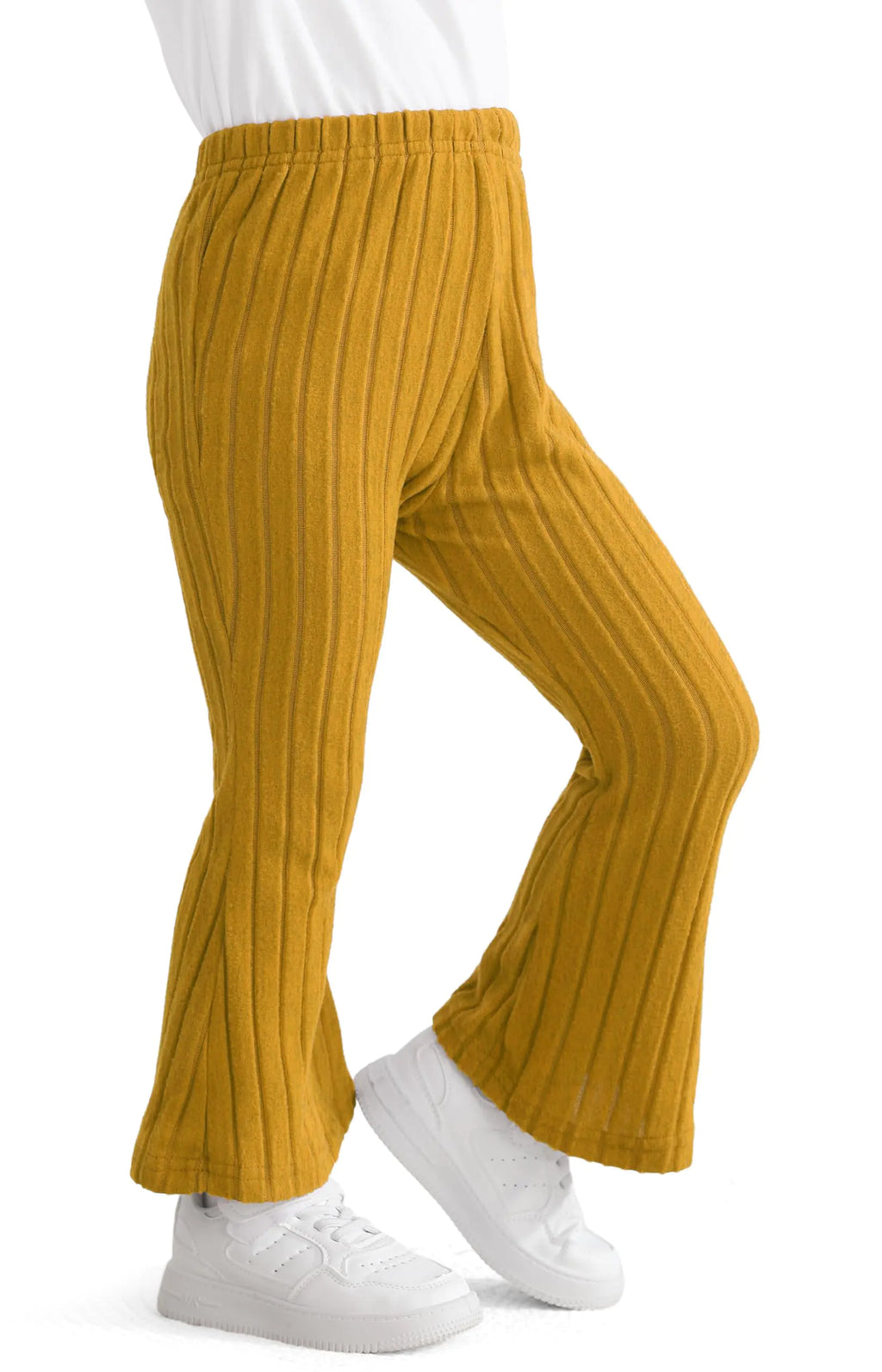 CVXV Toddler Girl Fall Clothes Ruffle Bell Bottoms Trousers Baby Girl Winter Pamts Outfit NewbornYellow4 Years